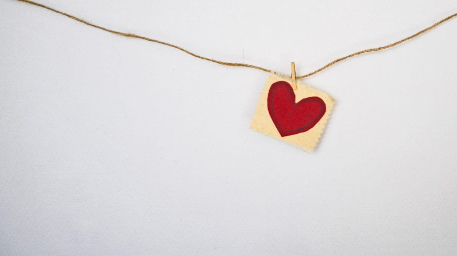 Sleep and heart disease, paper heart hanging on a string