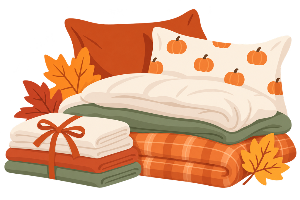 Cozy Autumn Bedding Stack